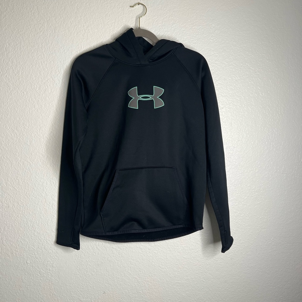 Under Armour Black, Grey and Mint Hoodie Small